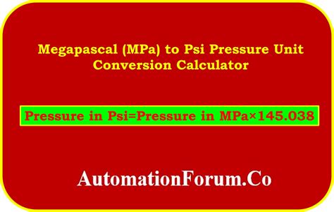 Convert Pressure, Megapascal .